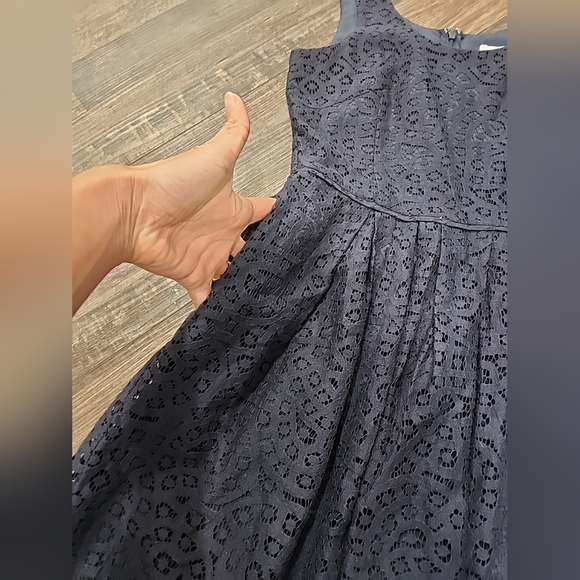 $128 MSRP J Crew Navy Blue Lace Dress NWT SZ  0 - Picture 2 of 9